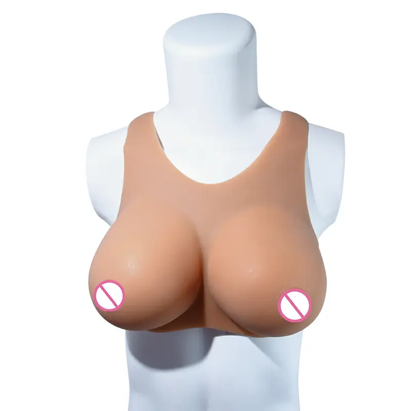 Pull-over silicone breastplate photographed on a white mannequin — wholesale product photo